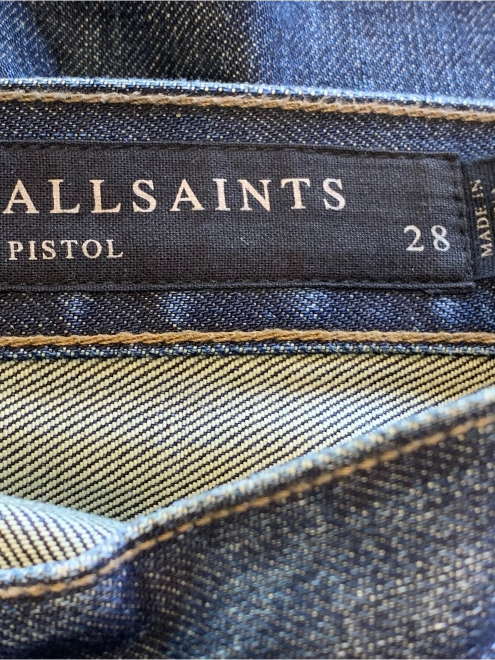 All Saints Pistol Jeans Size 28 Distressed - Picture 5 of 9